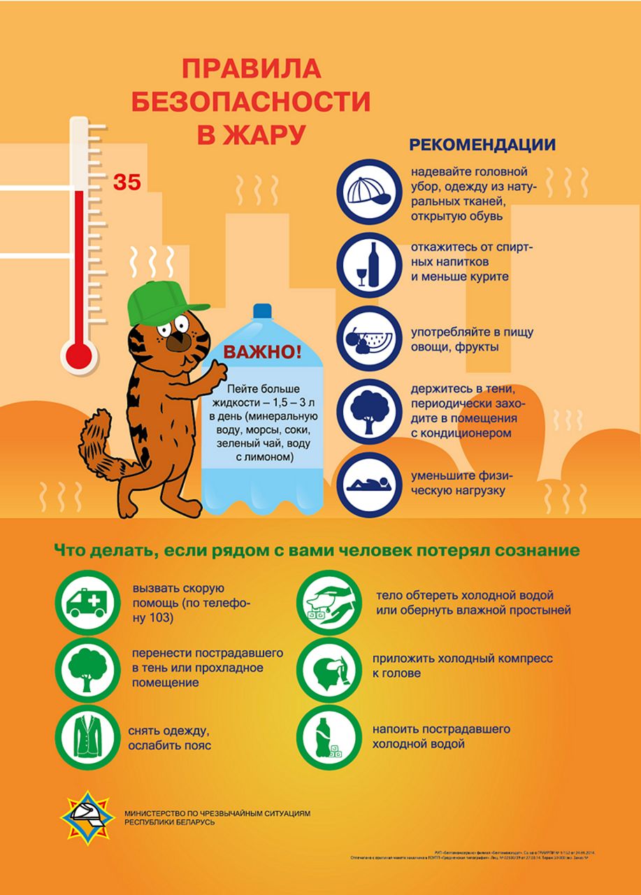 Правила безопасности в жару